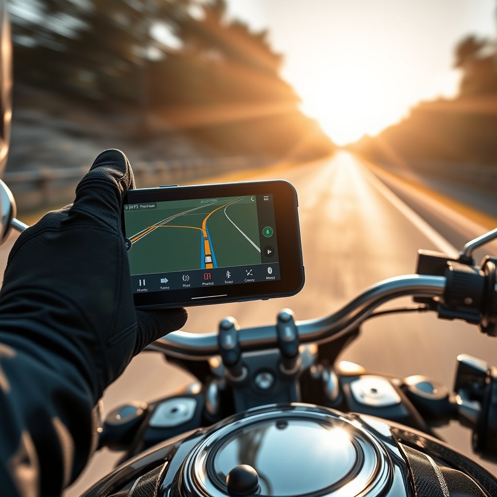 motorcycle carplay in action