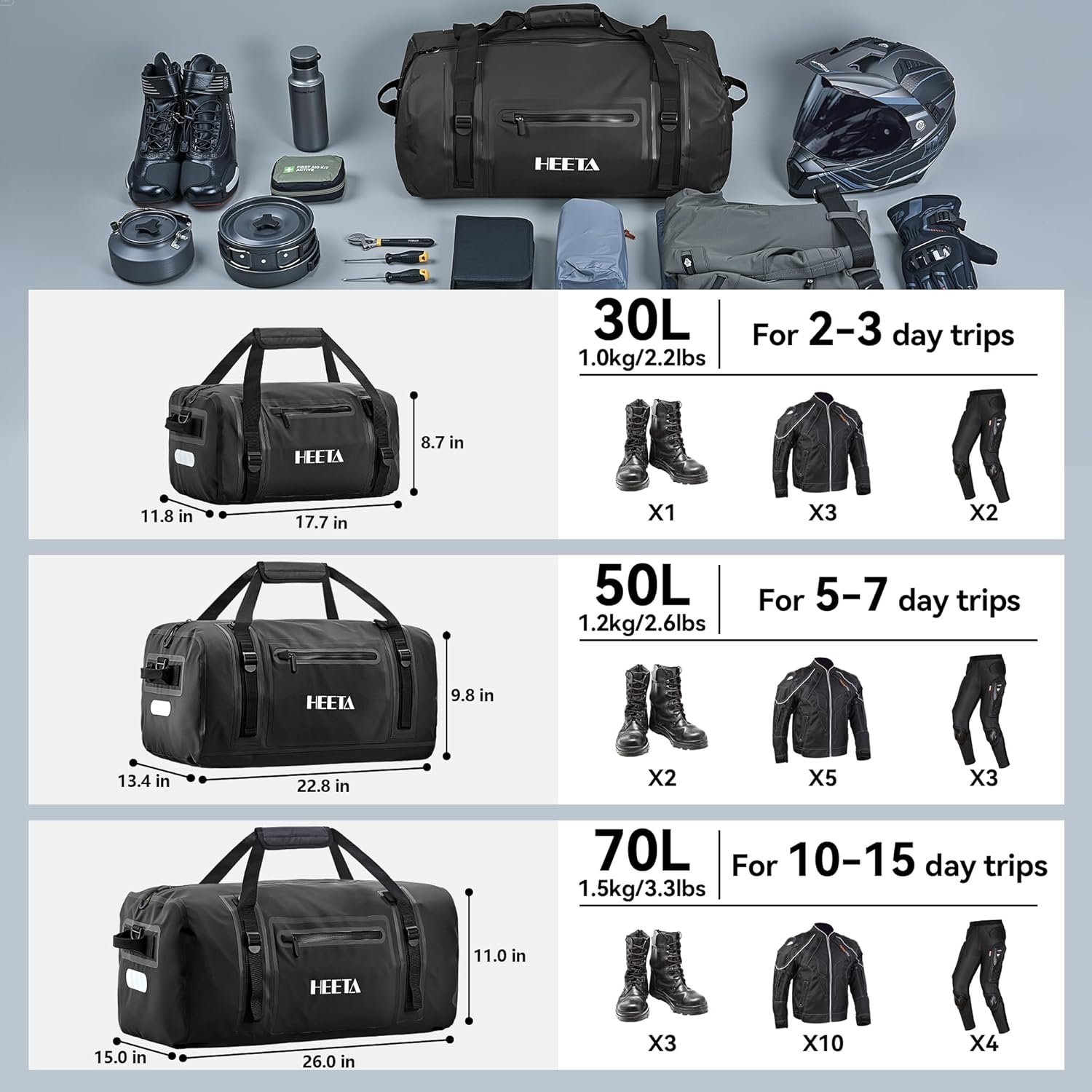 motorcycle duffel