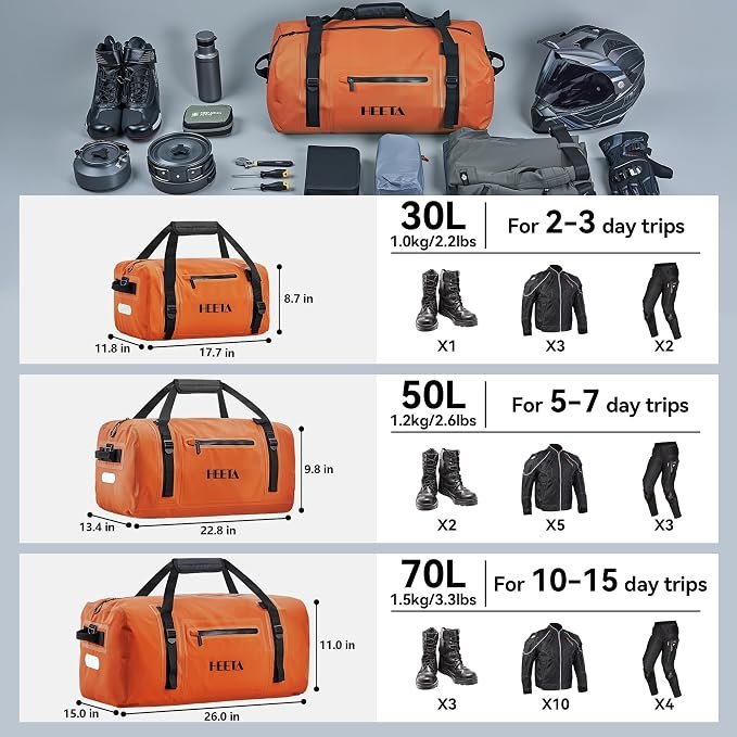 motorcycle duffel product view
