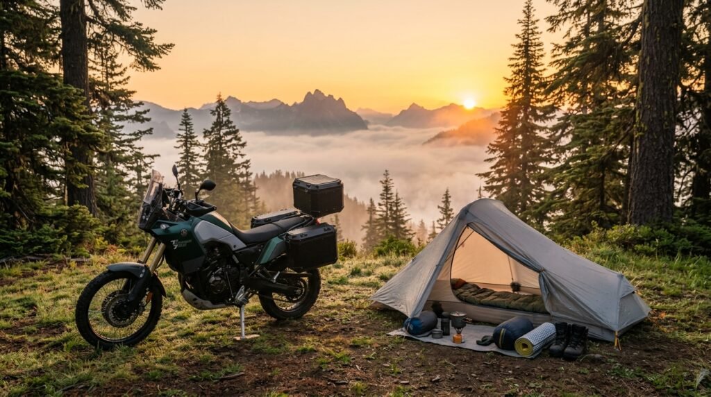 Motocamping Gear Setup For Minimalist Riders : 7 Smart Tips 2 motocamping gear setup for minimalist riders - Illustration 1