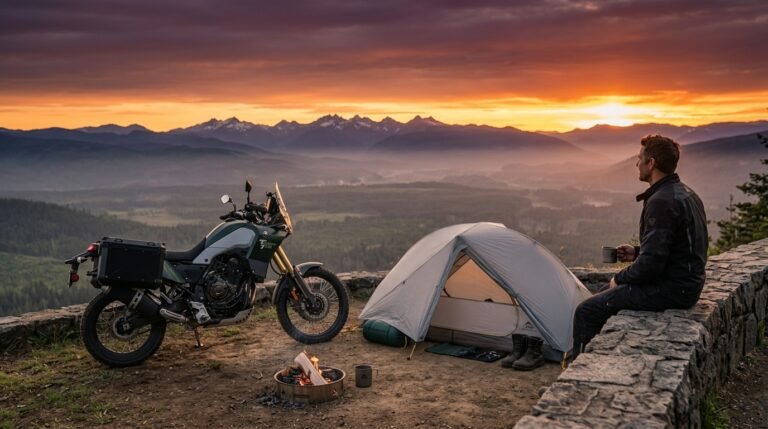 Motocamping Gear Setup For Minimalist Riders : 7 Smart Tips 1 motocamping gear setup for minimalist riders