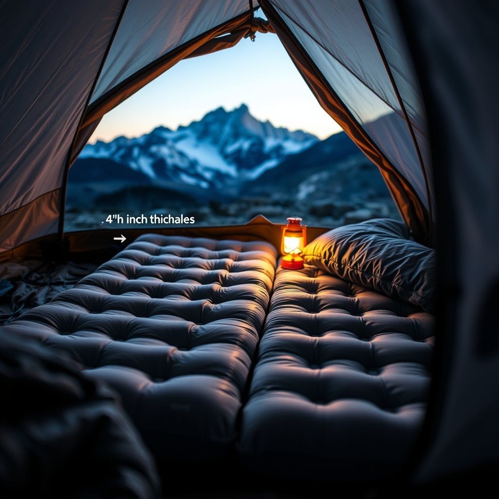 camping pad in action